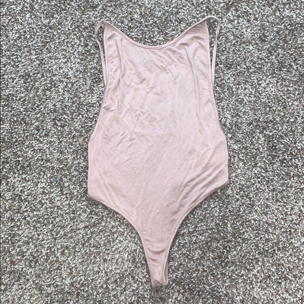 🌸Taupe backless body suit